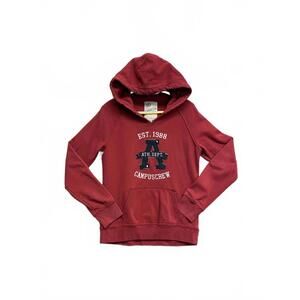 Campus Crew Varsity Vault Red Hoodie Distressed Seams Ath Dept Size M